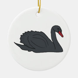 Black Swan Keramik Ornament