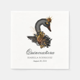Black Swan Quinceañera Serviette