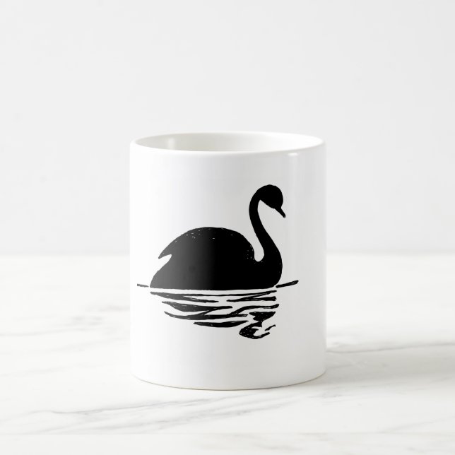 Black Swan-Silhouette Kaffeetasse (Mittel)