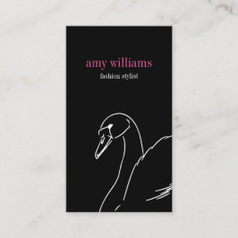 Black swan style beauty fashion elegant visit card visitenkarte