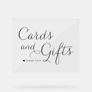 Black Sweet Calligraphy Wedding Cards und Geschenk Acrylschild