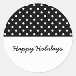 Black Sweet Polka Dot Holiday Stickers