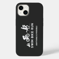 Black ・ Swim Bike Run Triathlon Icon Serie