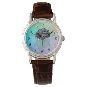 Black Swimming DOODLEMOJI Watch Armbanduhr