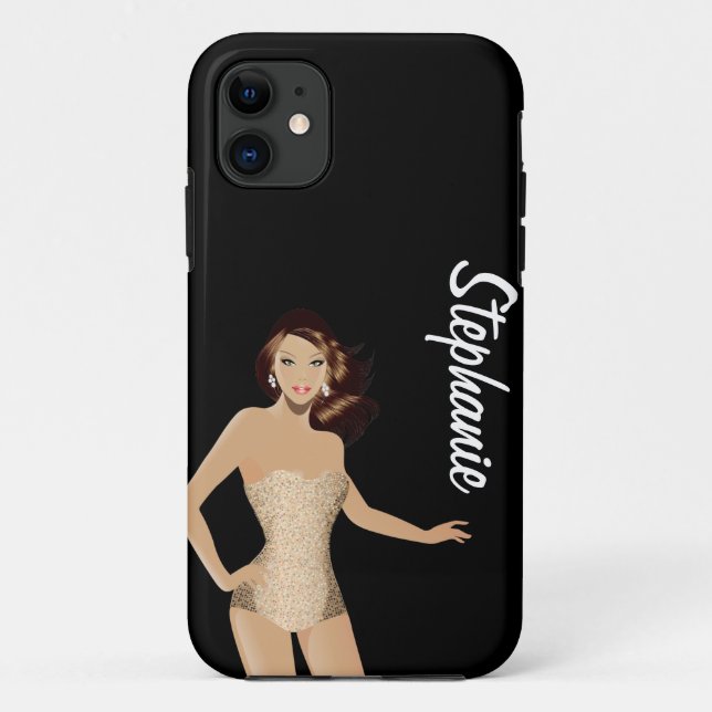 Black Swinsuit Girl Mate ID™ iPhone 5 Coque (Dos)