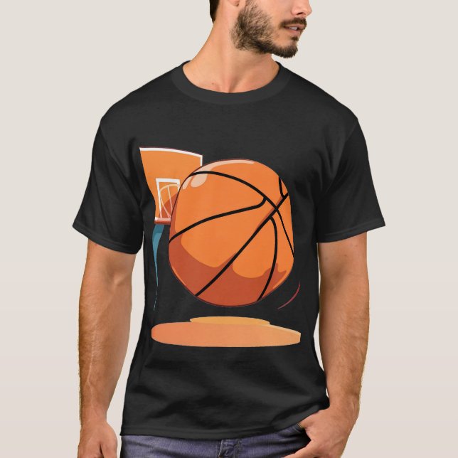 Black T - Shirt Big Basketball (Vorderseite)