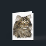 Black Tabby Maine Coon Cat Karte<br><div class="desc">Der Maine Coon ist der sanfte Riese der Katzenwelt. Diese großen Katzen sind sehr liebend und genießen die Gesellschaft ihrer menschlichen Haustiere.</div>