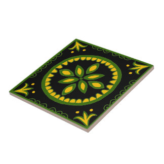 Black Talavera Tile Fliese