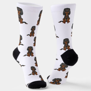 Black & Tan Cavalier King Charles Spaniel Muster Socken