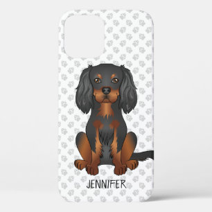 Black & Tan Cavalier King Charles Spaniel & Name Case-Mate iPhone Hülle