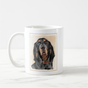 Black & Tan Coonhound Gemälde - Originale Hundekun Kaffeetasse