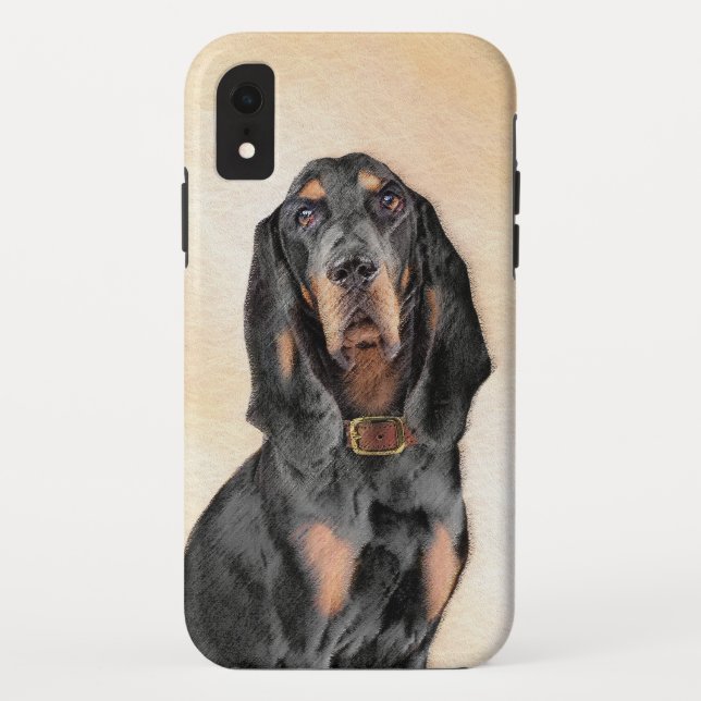 Black & Tan Coonhound Malerei - Original Hunde Kun Case-Mate iPhone Hülle (Rückseite)