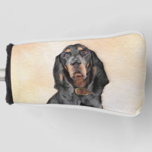 Black & Tan Coonhound Malerei - Original Hunde Kun Golf Headcover