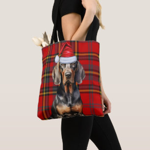 Black Tan Coonhound Weihnachts Hund Saisonale Kari Tasche