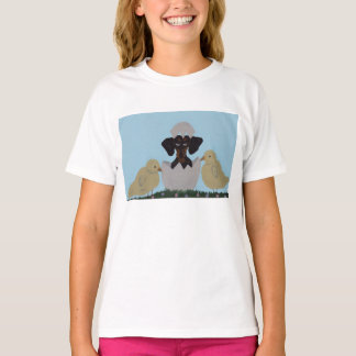 Black & Tan Dachshund hatching from egg T-Shirt