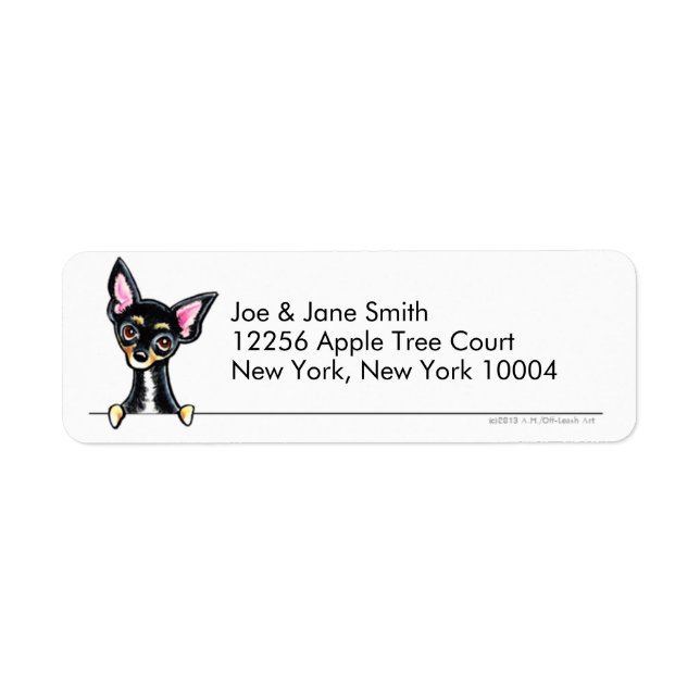 Black Tan Smooth Chihuahua Clean & Simple (Vorne)