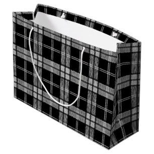 Black Tartan Große Geschenktüte