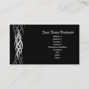 Black Tattoo Business Card Visitenkarte
