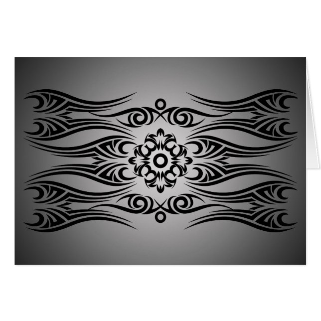 Black Tattoo Tribal 1 | Schwarzer FackelIN (Vorderseite (Horizontal))