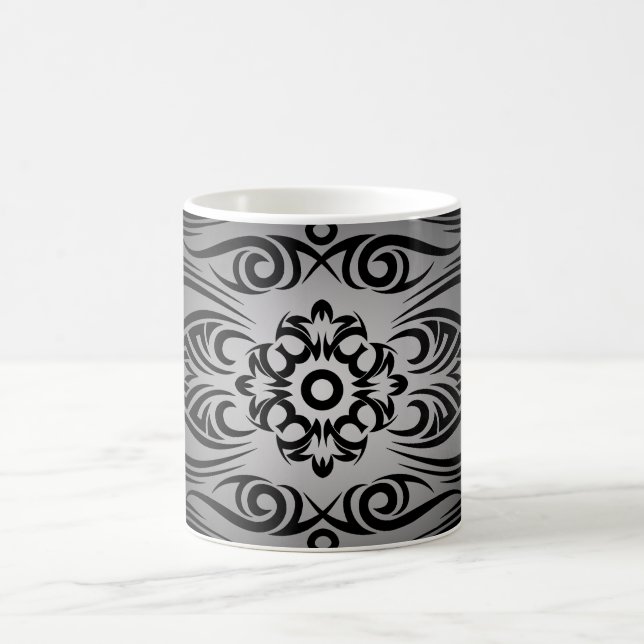 Black Tattoo Tribal 1 | Schwarzer FackelIN Kaffeetasse (Mittel)
