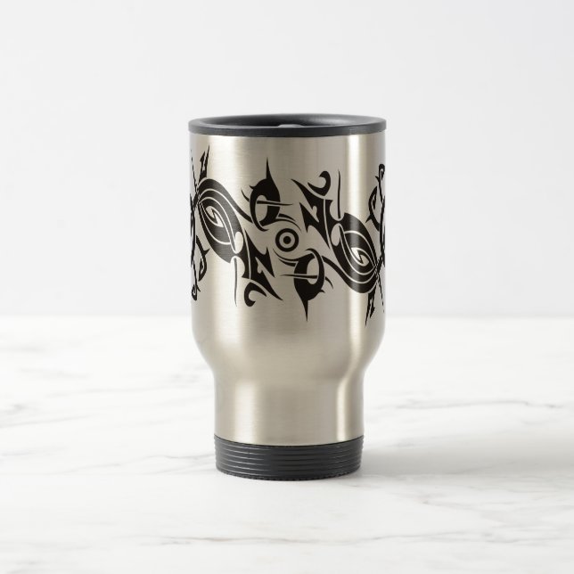 Black Tattoo Tribal 2 Reisebecher (Mittel)