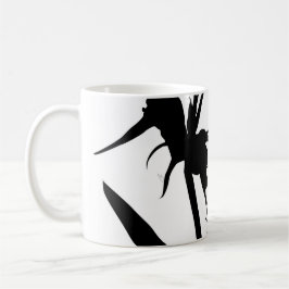 BLACK - Tazon con Flor del paraíso en negro Kaffeetasse
