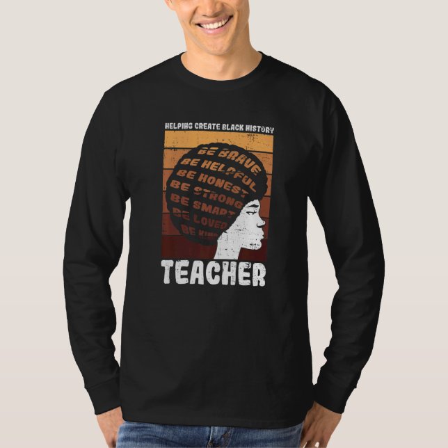 Black Teacher Educator African American Black Hist T-Shirt (Vorderseite)