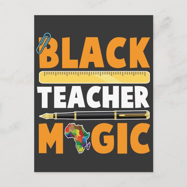 Black Teacher Educator Afrikanische Amerikanische  Postkarte (Vorderseite)