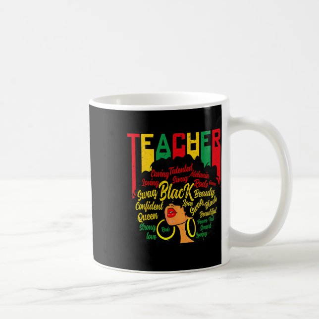 Black Teacher Magic Black History Education Melani Kaffeetasse (Rechts)