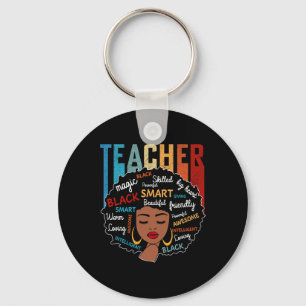 Black Teacher Magic Black History Montag Afro Hair Schlüsselanhänger