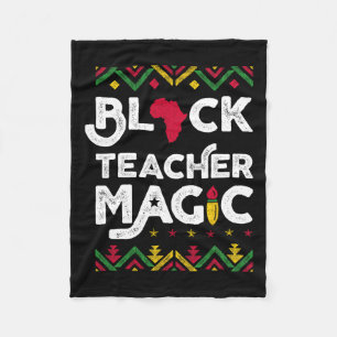 Black Teacher Magic Teacher Schwarze Geschichte Mo Fleecedecke