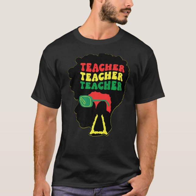 Black Teacher Queens Melanin Women Sista Teachers  T-Shirt (Vorderseite)