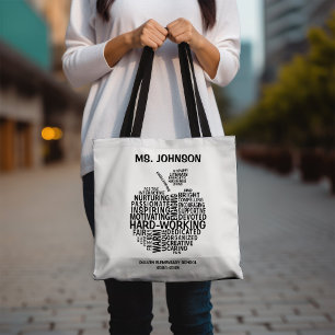 Black Teacher Wertschätzung Typograhy Apple Tasche