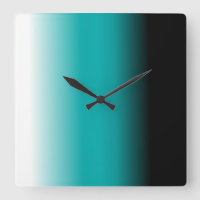 Black Teal White Ombre