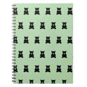 Black Teddy-Bären-Notebook Notizblock