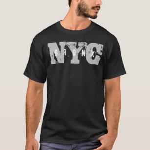 Black Template Bronx Nyc New York City Text T-Shirt