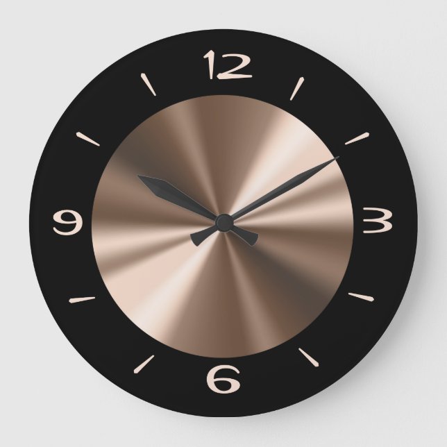 Black tendance avec horloge murale centre en bronz (Recto)