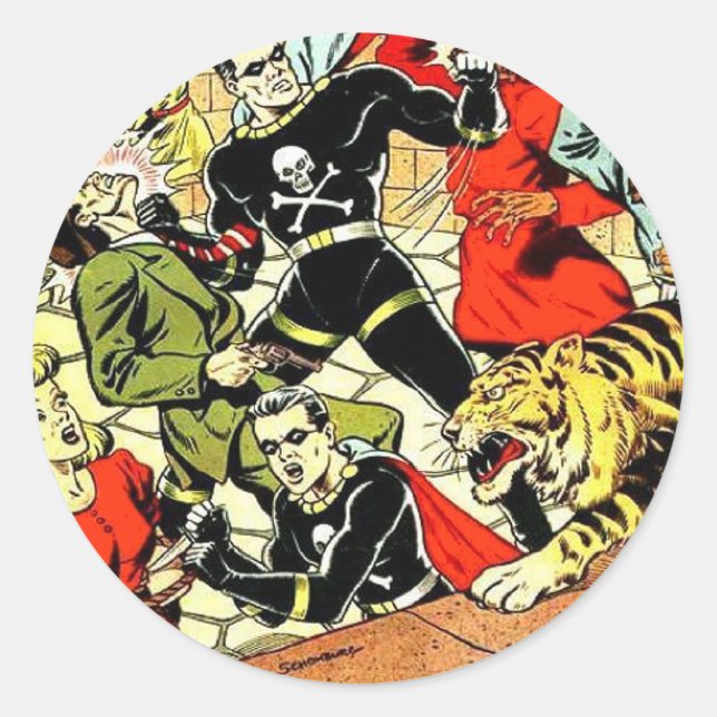 Black Terror #2 Runder Aufkleber (Vorderseite)