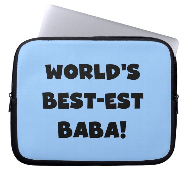Black Text Best Baba T - Shirt und Geschenke Laptopschutzhülle (Vorderseite)