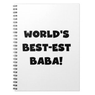 Black Text Best Baba T - Shirt und Geschenke Notizblock