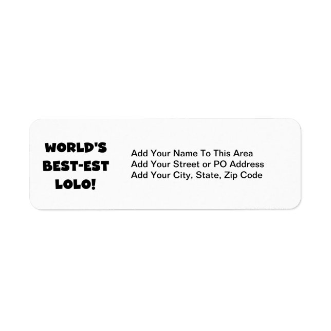Black Text Best Lolo T - Shirt und Geschenke (Vorne)
