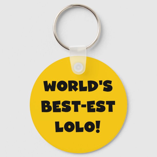 Black Text Best Lolo T - Shirt und Geschenke Schlüsselanhänger (Vorderseite)