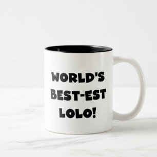 Black Text Best Lolo T - Shirt und Geschenke Zweifarbige Tasse