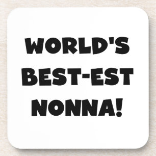 Black Text Best Nonna T - Shirt and Gifts Getränkeuntersetzer