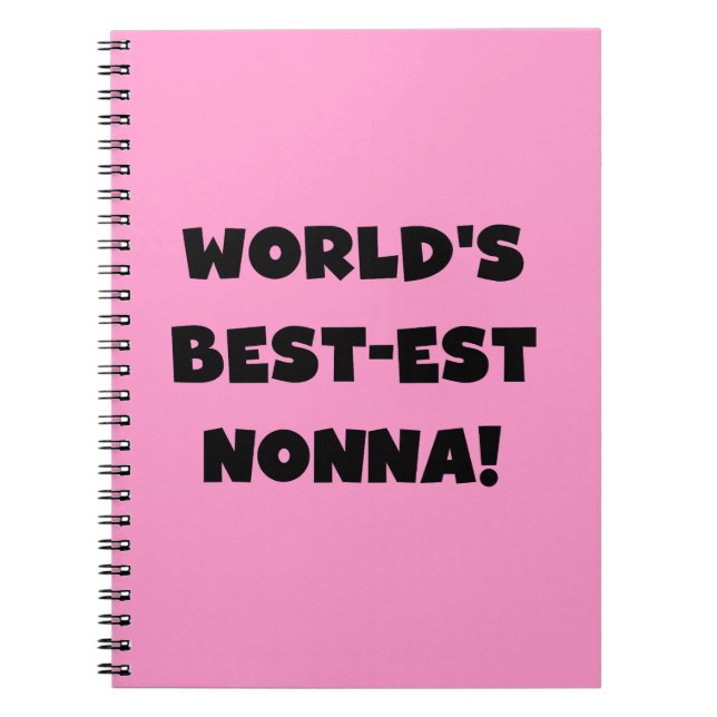 Black Text Best Nonna T - Shirt and Gifts Notizblock (Vorderseite)