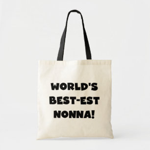 Black Text Best Nonna T - Shirt and Gifts Tragetasche