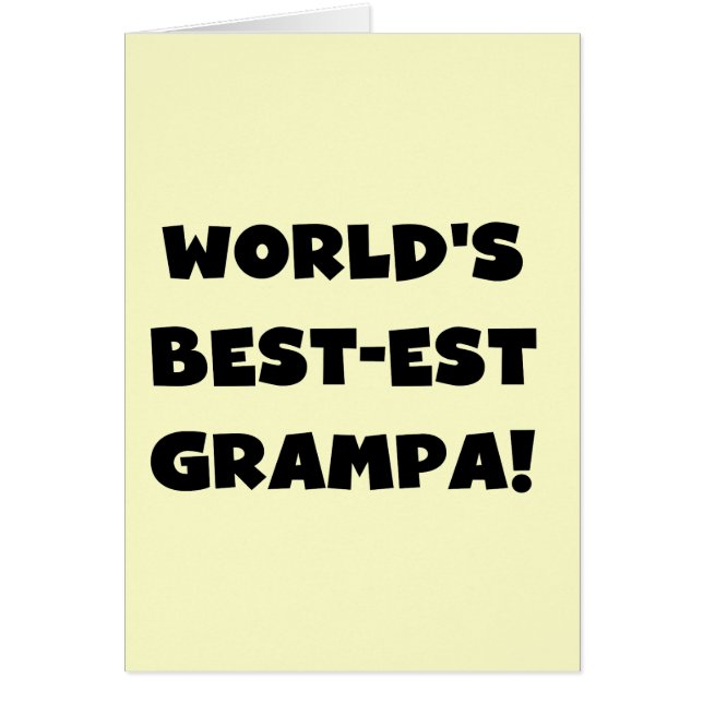 Black Text Les meilleurs t-shirts Grampa du monde (Devant)