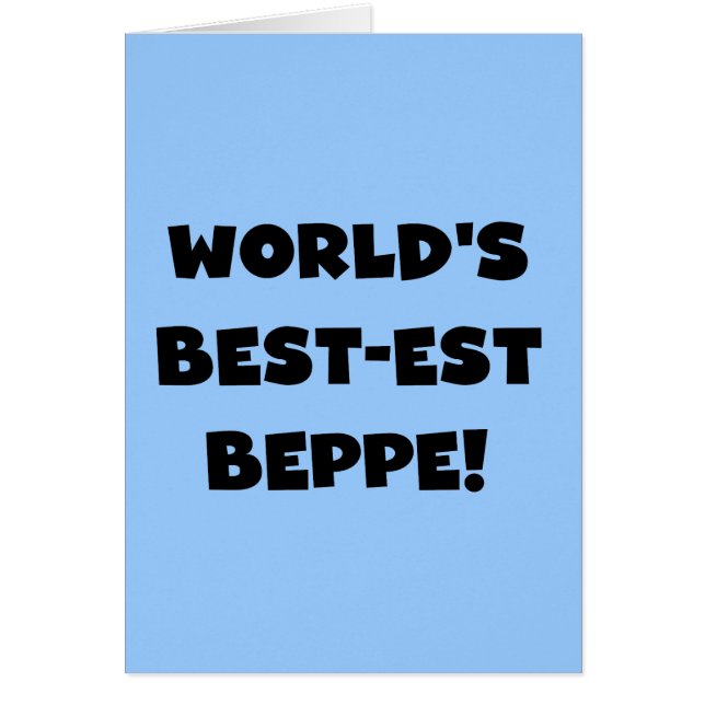 Black Text Meilleurs T-shirts et cadeaux de Beppe (Devant)