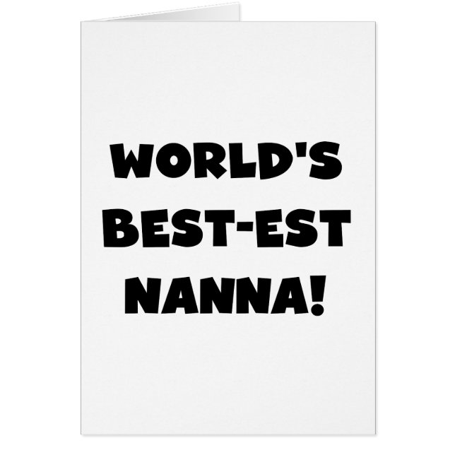 Black Text Meilleurs T-shirts et cadeaux Nanna (Devant)
