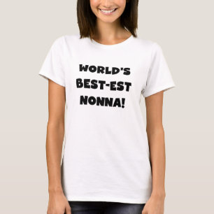 Black Text Meilleurs T-shirts et cadeaux Nonna